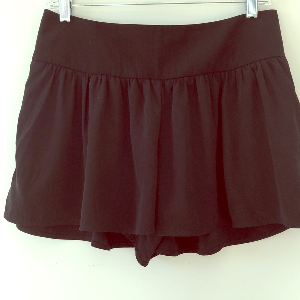 Express: black skort: 100% polyester